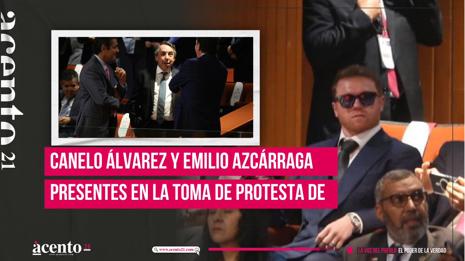 Canelo Álvarez y Emilio Azcárraga presentes en la toma de protesta de Claudia Sheinbaum