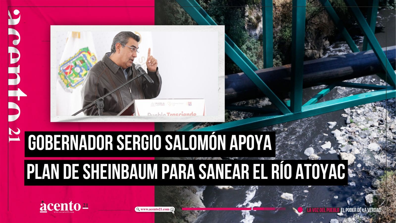 Celebra Sergio Salomón propuesta de Claudia Sheinbaum para sanear el río Atoyac