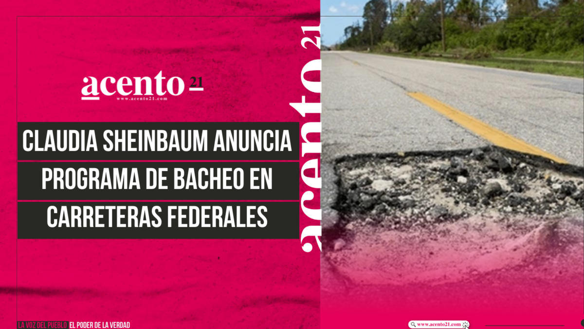 Claudia Sheinbaum anuncia programa de bacheo en carreteras federales