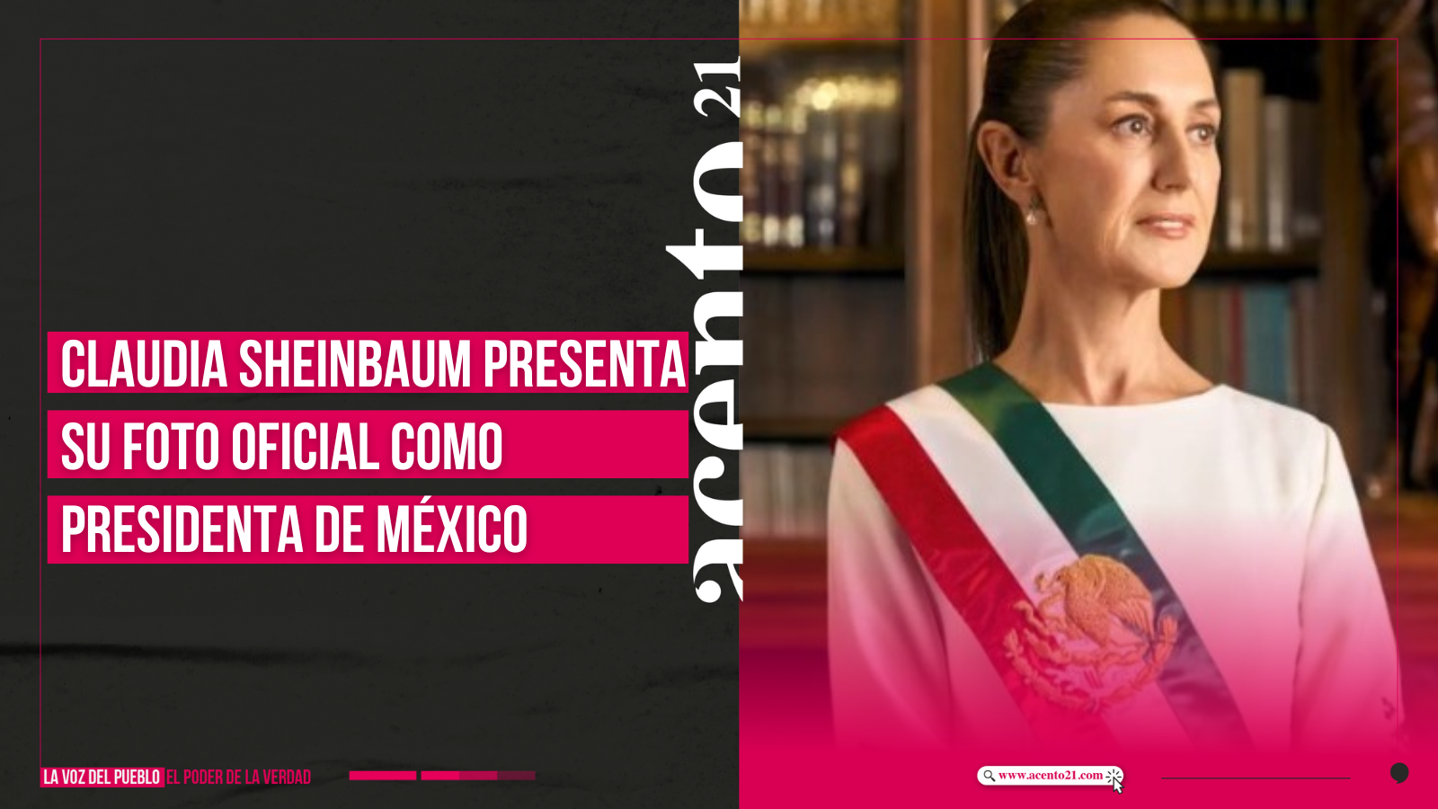 Claudia Sheinbaum presenta su foto oficial como presidenta de México