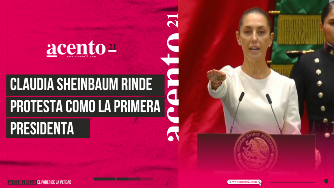 Claudia sheinbaum rinde protesta como la primera presidenta