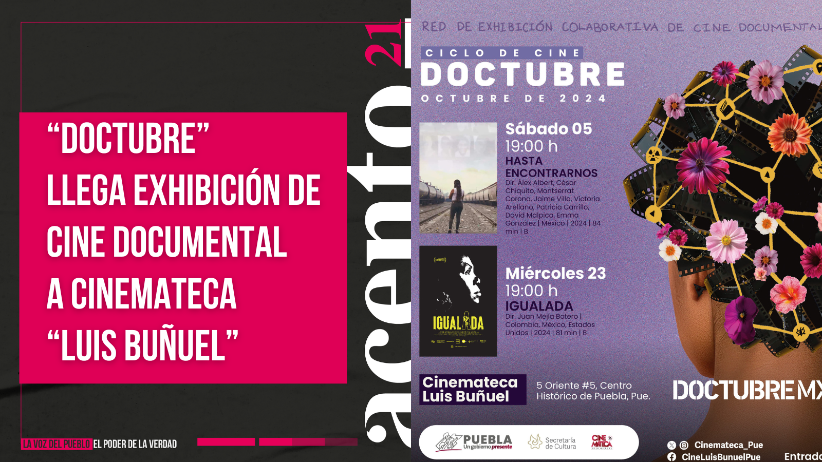 “DOCTUBRE”, llega exhibición de cine documental a Cinemateca “Luis Buñuel”