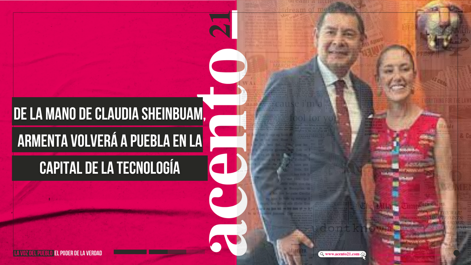 De la mano de Claudia Sheinbuam, Armenta volverá a Puebla en la capital de la tecnología