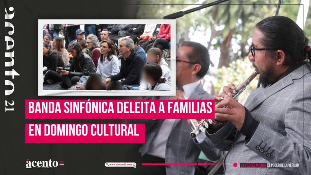 Deleitó la Banda Sinfónica Municipal a familias poblanas en domingo cultural