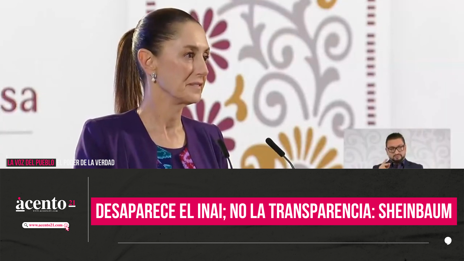 Desaparece el INAI; no la transparencia Sheinbaum