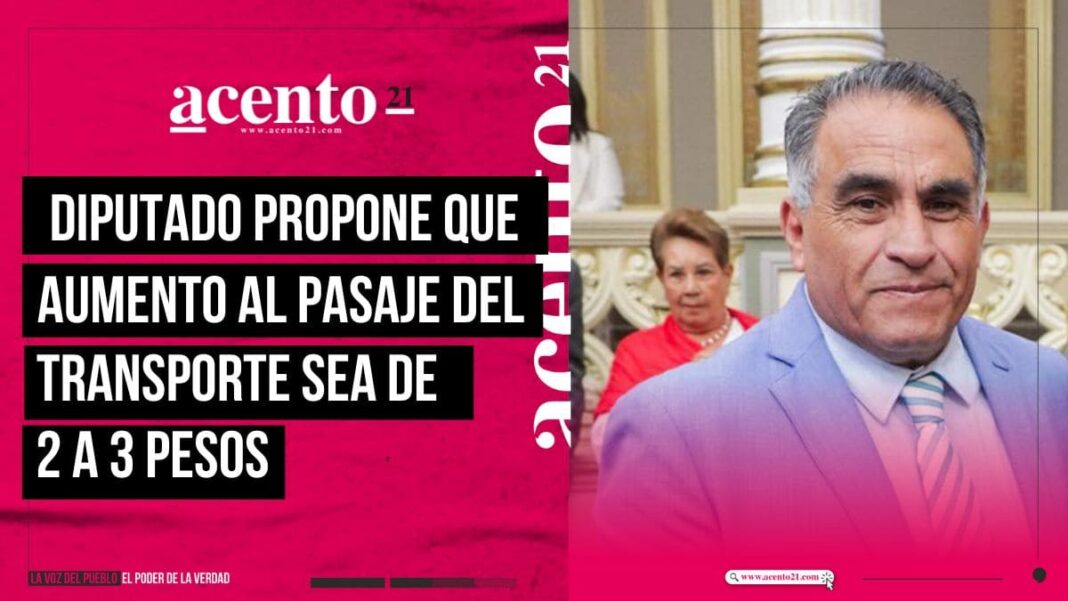 Diputado propone que aumento al pasaje del transporte en Puebla sea de 2 a 3 pesos