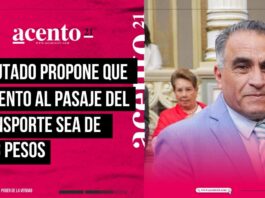 Diputado propone que aumento al pasaje del transporte en Puebla sea de 2 a 3 pesos