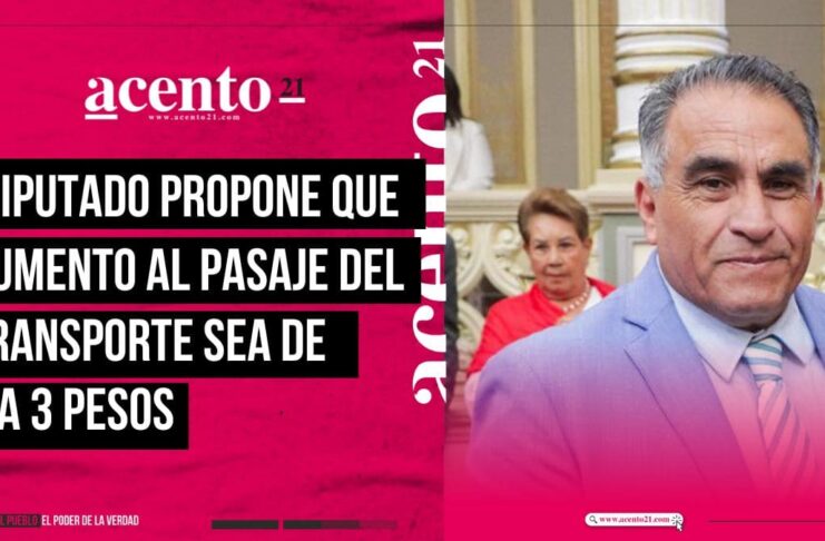 Diputado propone que aumento al pasaje del transporte en Puebla sea de 2 a 3 pesos