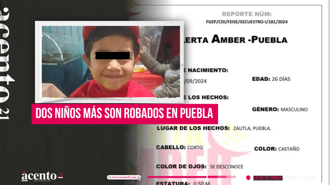 Dos niños más son robados en Puebla