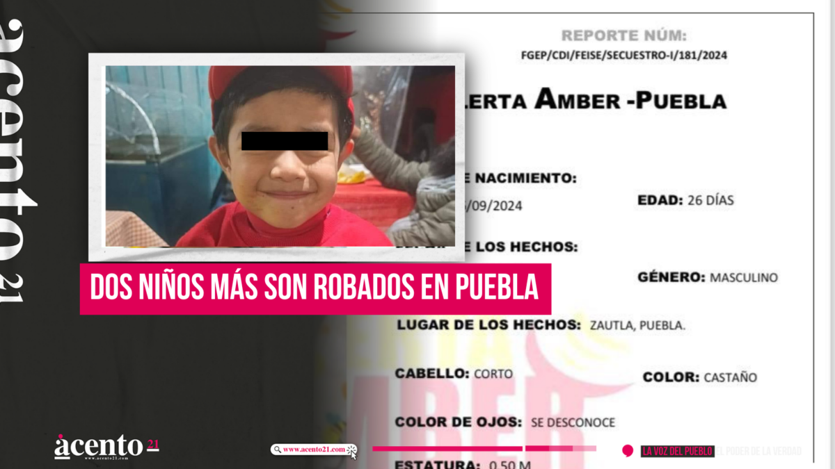 Dos niños más son robados en Puebla