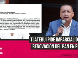 Edmundo Tlatehui pide a dirigencia nacional del PAN intervenir en renovación del partido en Puebla