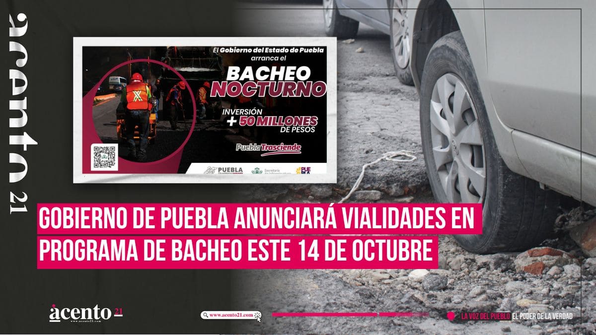 El 14 de octubre anunciarán vialidades que entrarán en programa de bacheo del Gobierno de Puebla