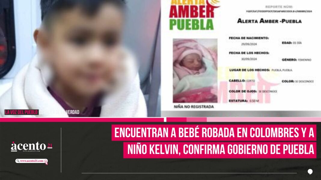 Encuentran a bebé robada en Colombres y a niño Kelvin, confirma Gobierno de Puebla