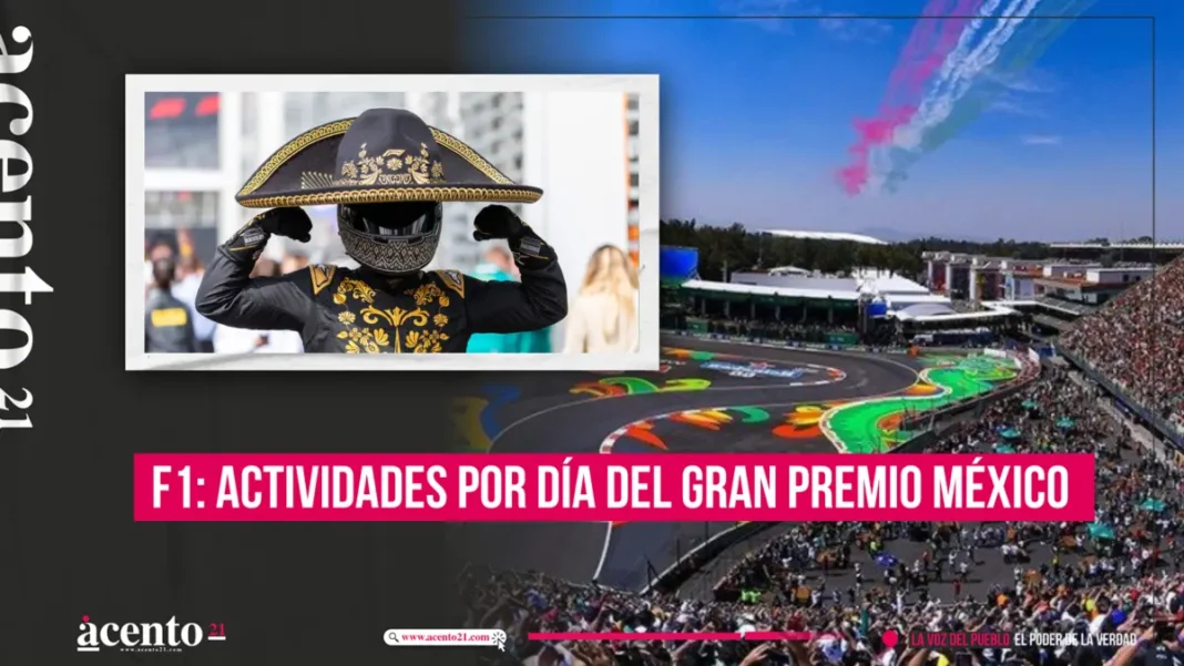 F1 Actividades por día del Gran Premio México