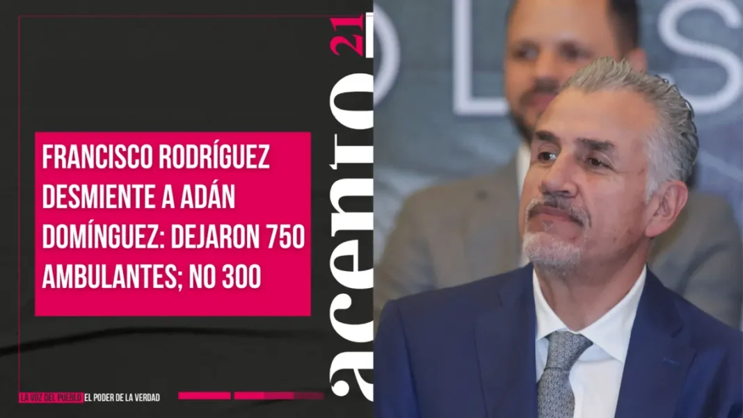 Francisco Rodríguez desmiente a Adán Domínguez dejaron 750 ambulantes; no 300