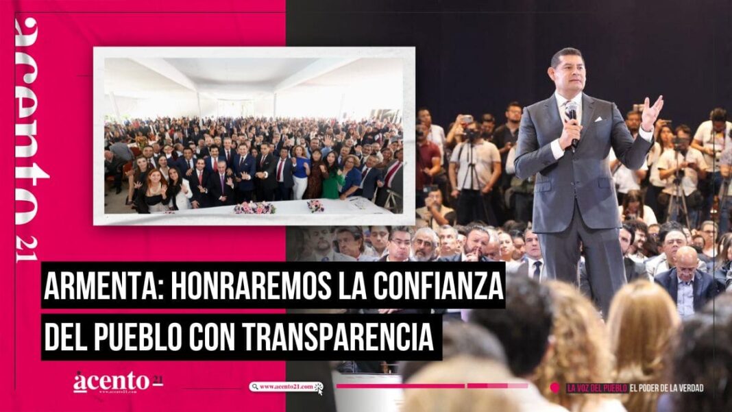 Honrar la confianza de las y los poblanos, un compromiso de gobierno Armenta