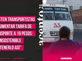 Insisten transportistas en aumentar tarifa de transporte a 19 pesos