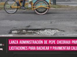 Lanza administración de Pepe Chedraui primeras licitaciones para bachear y pavimentar calles