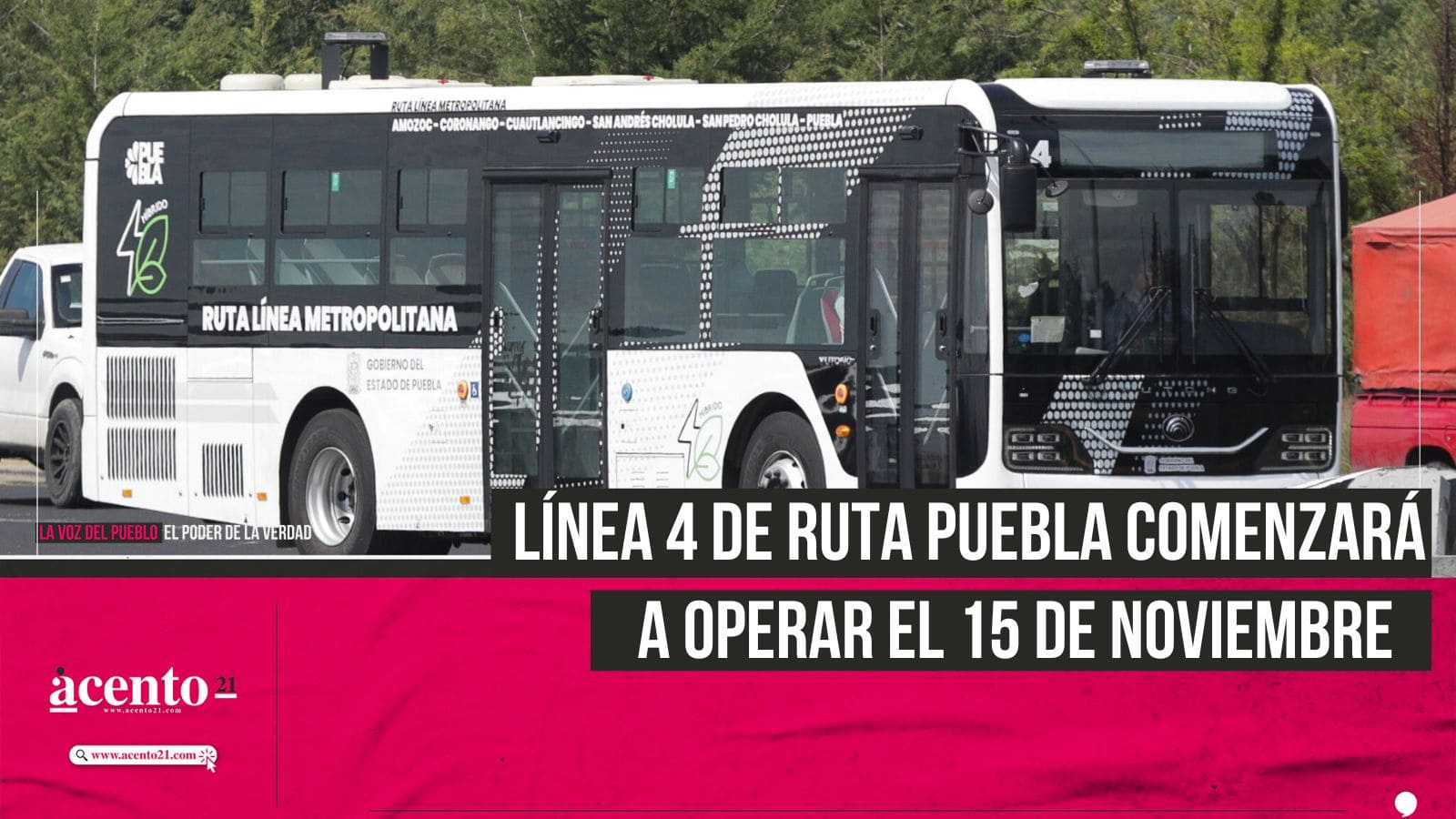 Línea 4 de RUTA Puebla iniciará operaciones el 15 de noviembre, adelanta Salomón