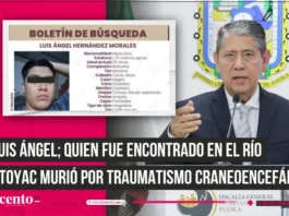 Luis Ángel; quien fue encontrado en elrío Atoyac murió por traumatismo craneoencefálico