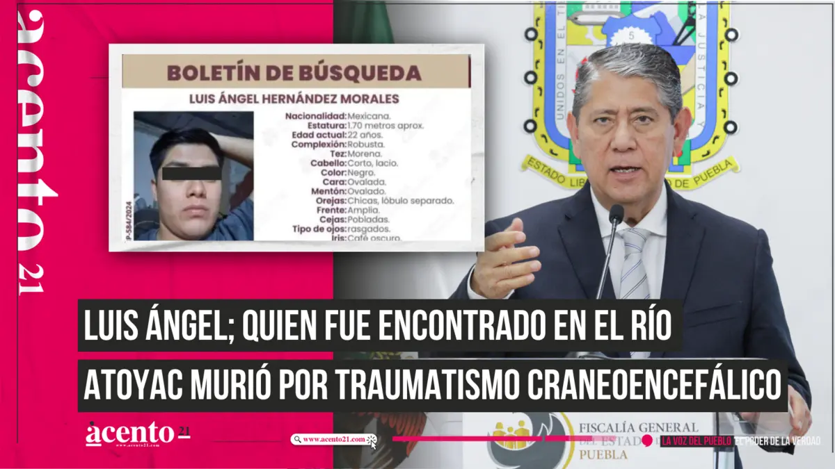 Luis Ángel; quien fue encontrado en elrío Atoyac murió por traumatismo craneoencefálico