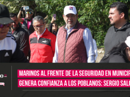 Marinos al frente de la seguridad en municipios genera confianza a los poblanos Sergio Salomón