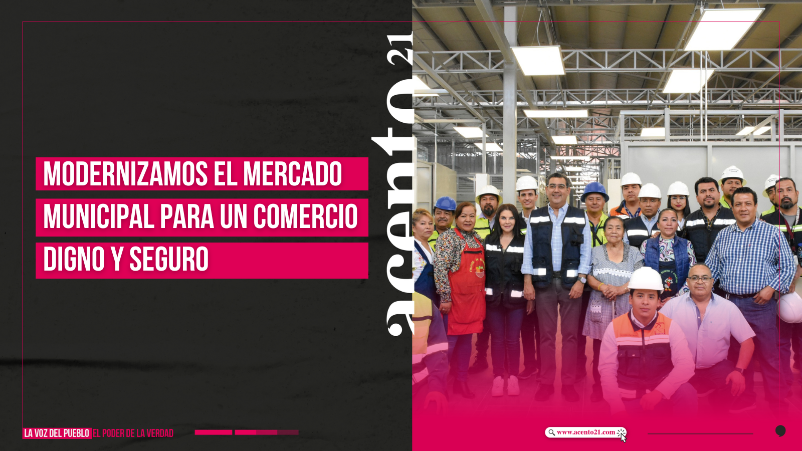 Modernizamos el mercado municipal para un comercio digno y seguro