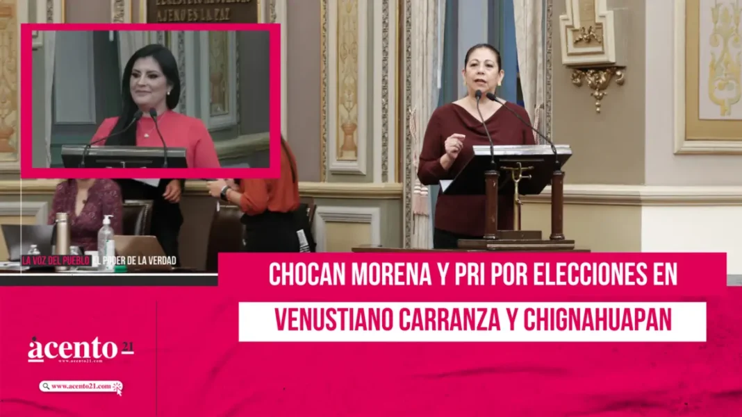 Chocan Morena y PRI en Congreso por elecciones en Venustiano Carranza y Chignahuapan