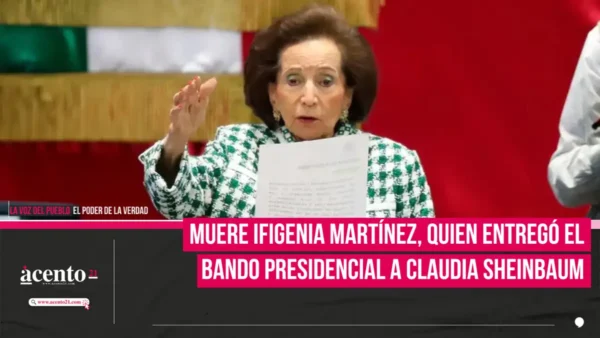 Ifigenia Martínez, histórica militante de la izquierda mexicana, falleció a los 99 años tras haber entregado el bando presidencial a Claudia Sheinbaum