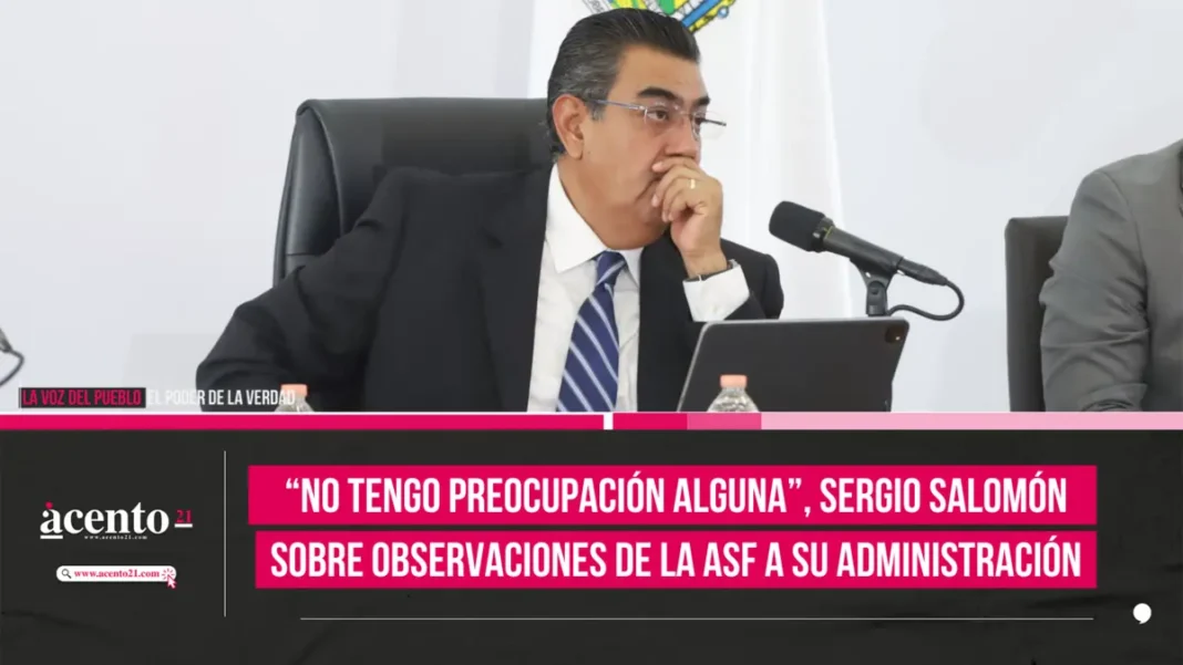 “No tengo preocupación alguna”, Sergio Salomón sobre observaciones de la ASF a su administración