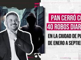 PAN cerró con 40 robos diarios en la ciudad de Puebla de enero a septiembre