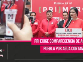 PRI exige comparecencia de Agua de Puebla por agua contaminada