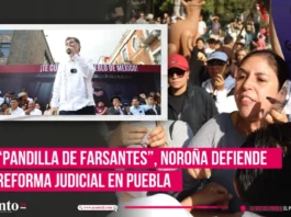 “Pandilla de farsantes”, Noroña defiende reforma judicial en Puebla