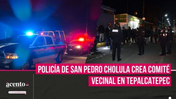 Policía de San Pedro Cholula integra comité de vecino vigílate en Tepalcatepec