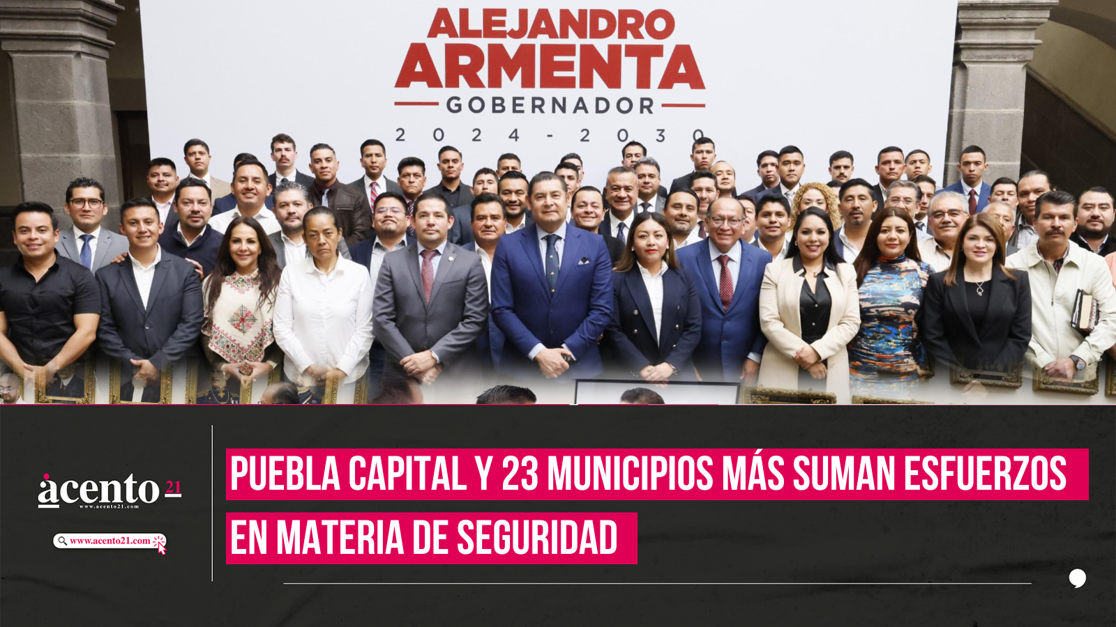 Puebla capital y 23 municipios más suman esfuerzos en materia de seguridad