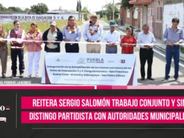 Reitera Sergio Salomón trabajo conjunto y sin distingo partidista con autoridades municipales