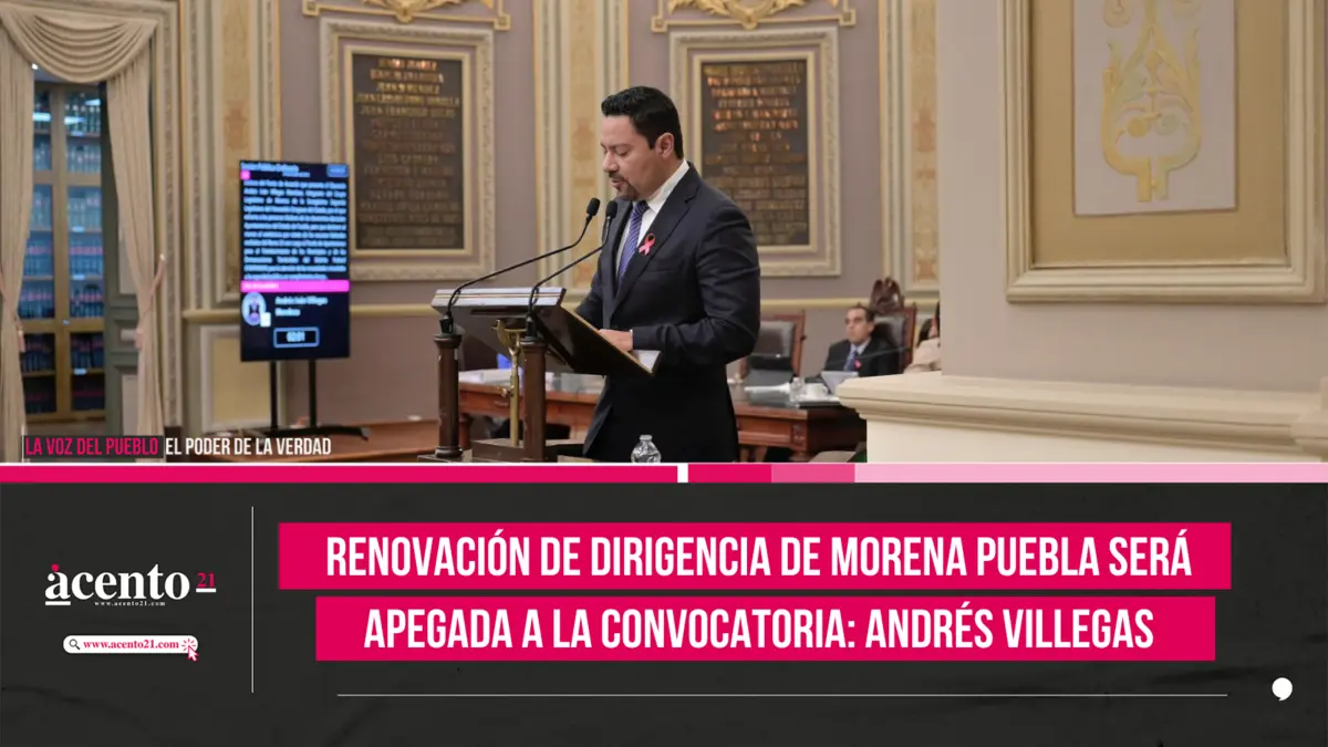 Renovación de dirigencia de Morena Puebla será apegada a la convocatoria Andrés Villegas