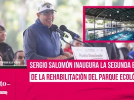 Sergio Salomón inaugura la segunda etapa de la rehabilitación del Parque Ecológico