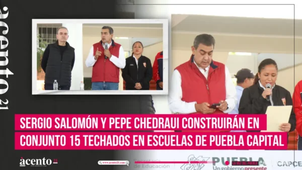 Sergio Salomón y Pepe Chedraui construirán en conjunto 15 techados en escuelas de Puebla capital