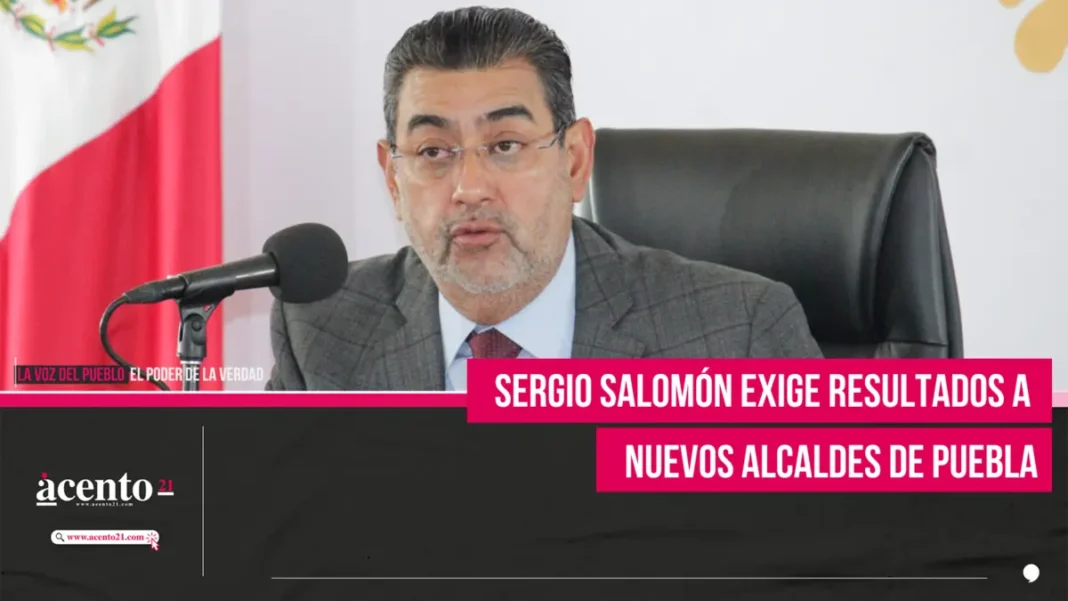 Sergio Salomón exige resultados a nuevos alcaldes de Puebla