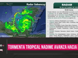 Tormenta tropical Nadime avanza hacia México