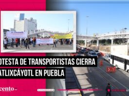 Transportistas cierran la Atlixcáyotl para pedir aumento al pasaje en puebla