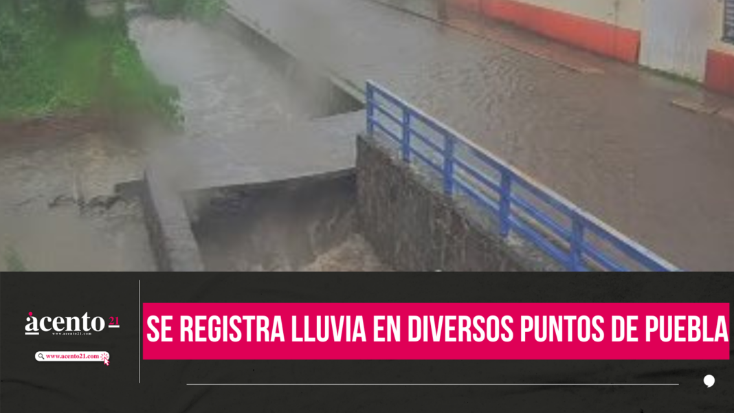 Video se registra lluvia en diversos puntos de Puebla