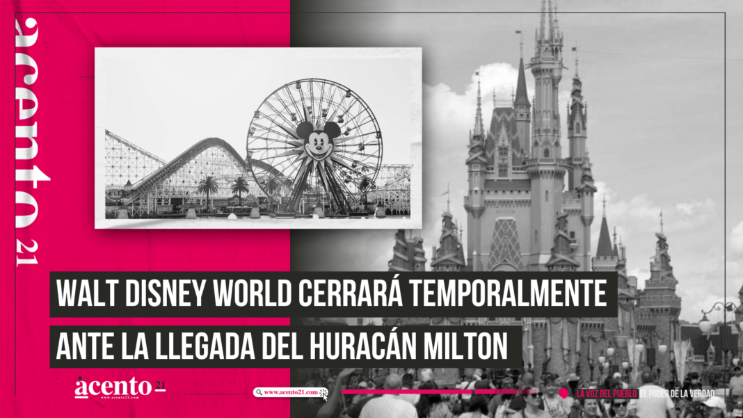 Walt Disney World cerrará temporalmente ante la llegada del huracán Milton