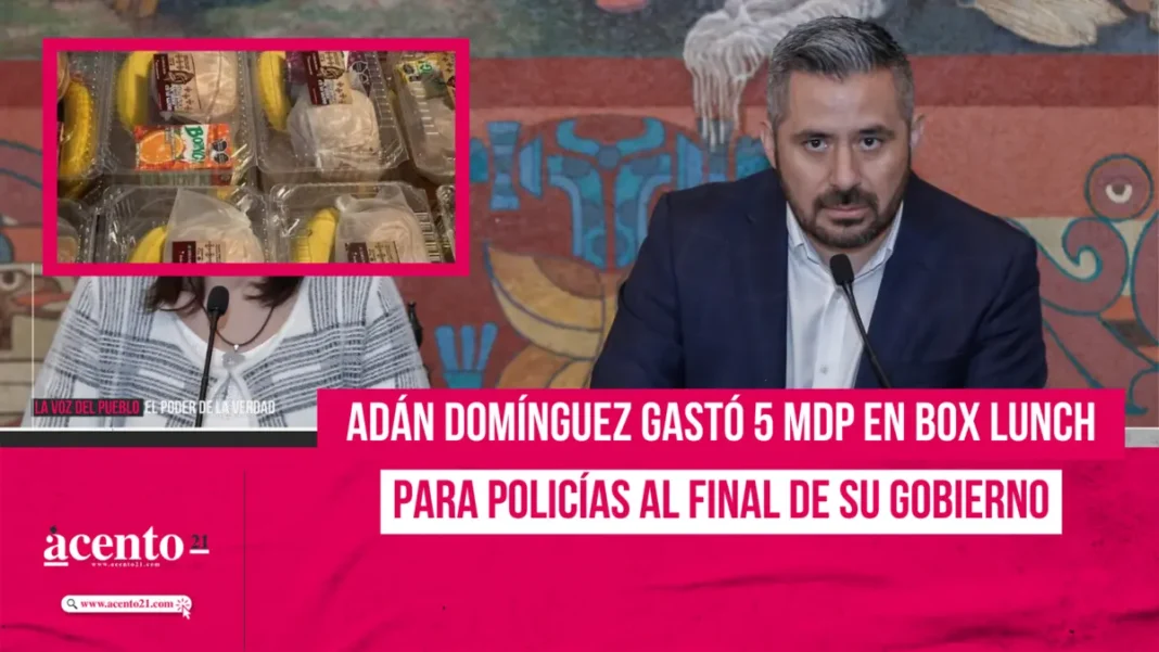 Adán Domínguez gastó 5 mdp en box lunch para policías al final de su gobierno