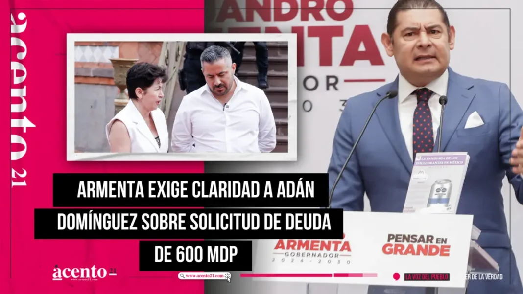 Armenta exige claridad a Adán Domínguez sobre solicitud de deuda de 600 mdp