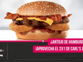 ¿Antojo de hamburguesa? ¡Aprovecha el 2x1 de Carl's Jr. hoy!