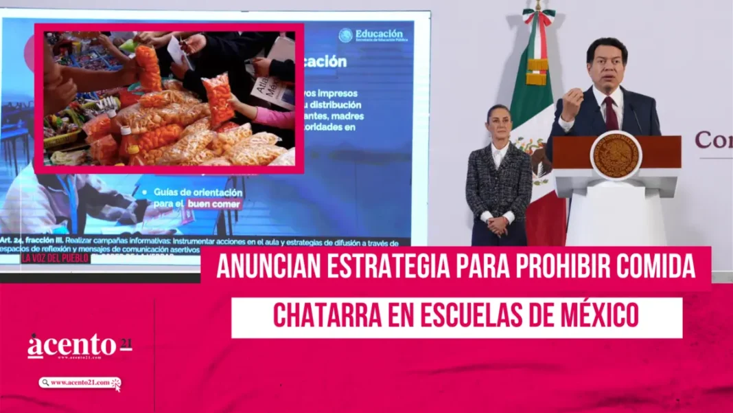 Anuncian estrategia para prohibir comida chatarra en escuelas de México