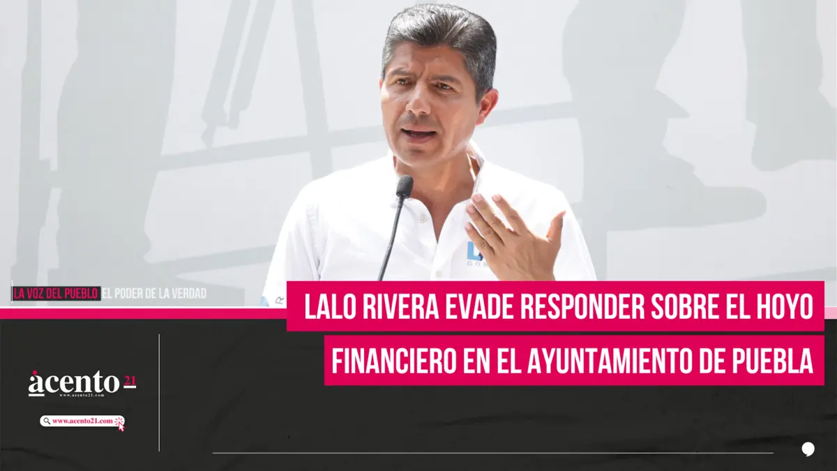 Lalo Rivera evade responder sobre el hoyo financiero en el Ayuntamiento de Puebla