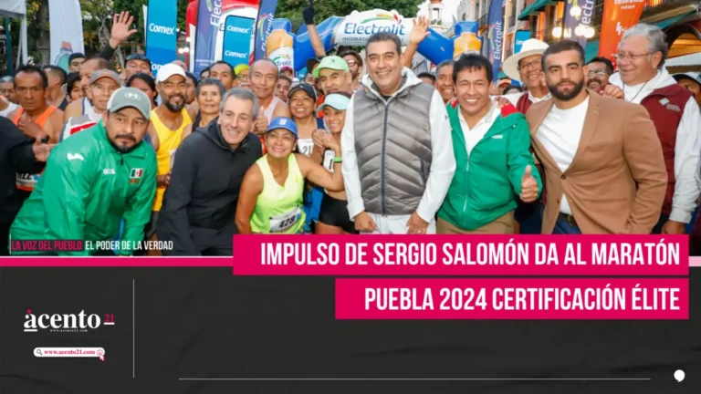 Impulso de Sergio Salomón da al Maratón Puebla 2024 certificación Élite